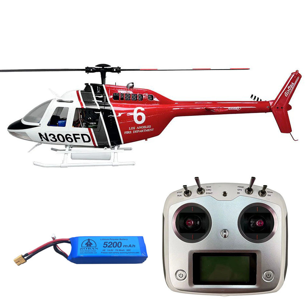 ROBAN 470 Class Bell-206 RC Helicopter GPS Mode PNP/RTF Version LED Lighting System with Water Tank