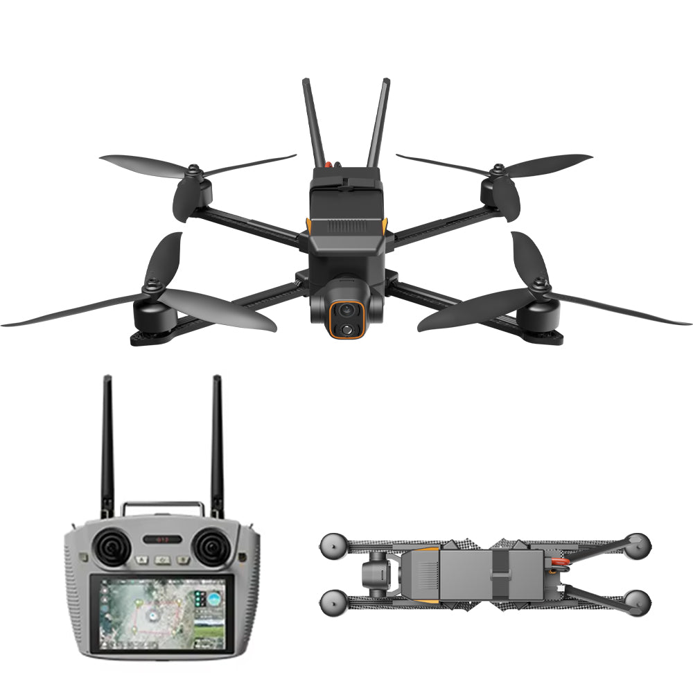 MX330T FPV Drone 10inch Dual-light 2K Camera Thermal Imaging Drone 20KM GPS 3KG Payload RTK AI Tracking Folding Quadcopter