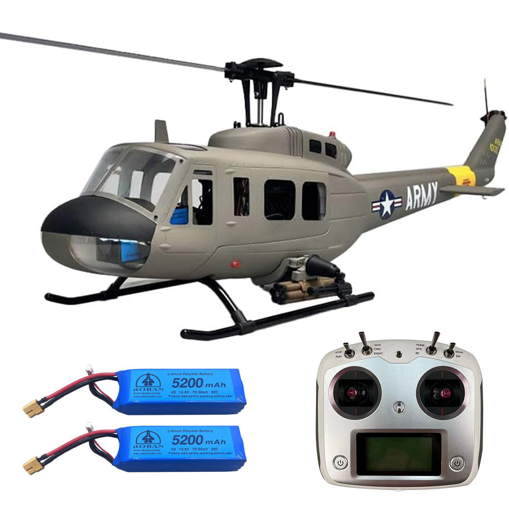 ROBAN 470 Class UH-1D RC Helicopter GPS X2 Flight Control System LED Lighting System PNP/RTF Version Helicopter
