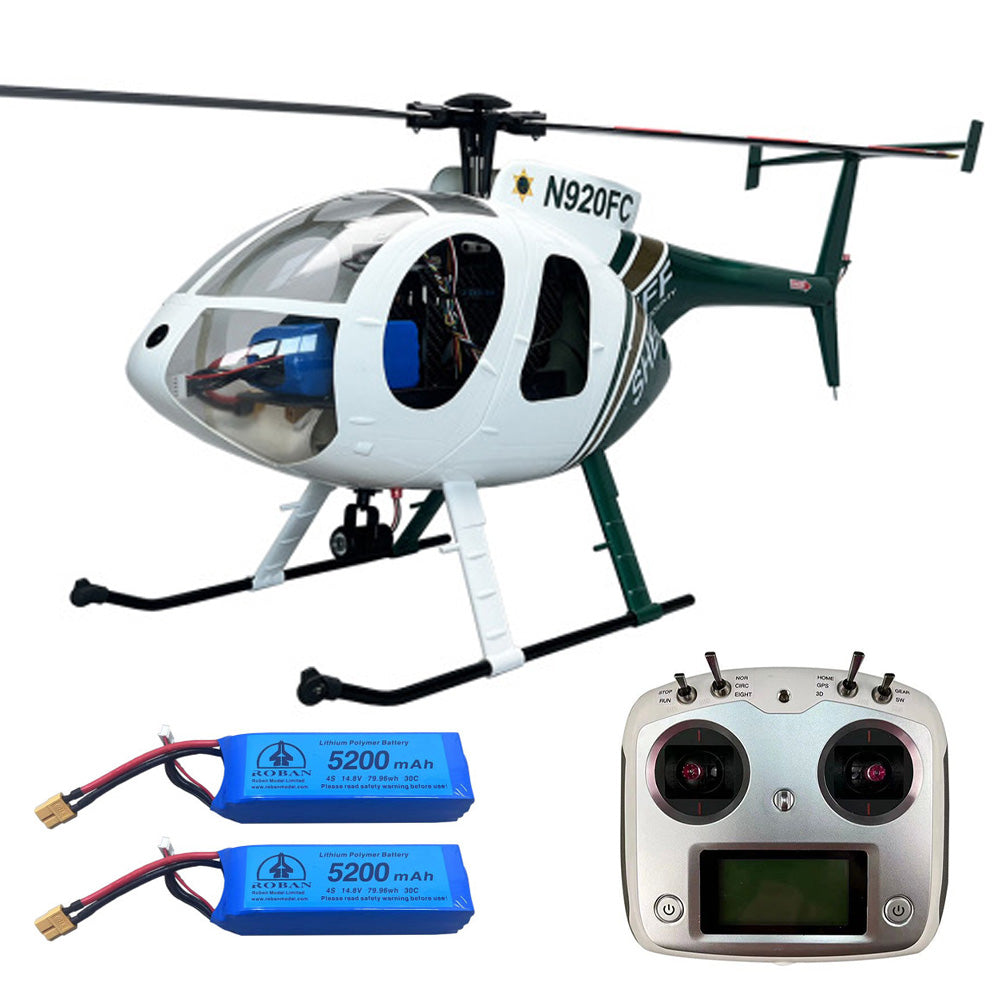 ROBAN 470 Class MD-500E Bird Helicopter GPS X2 Flight Control System LED Lighting System PNP/RTF Version RC Helicopter