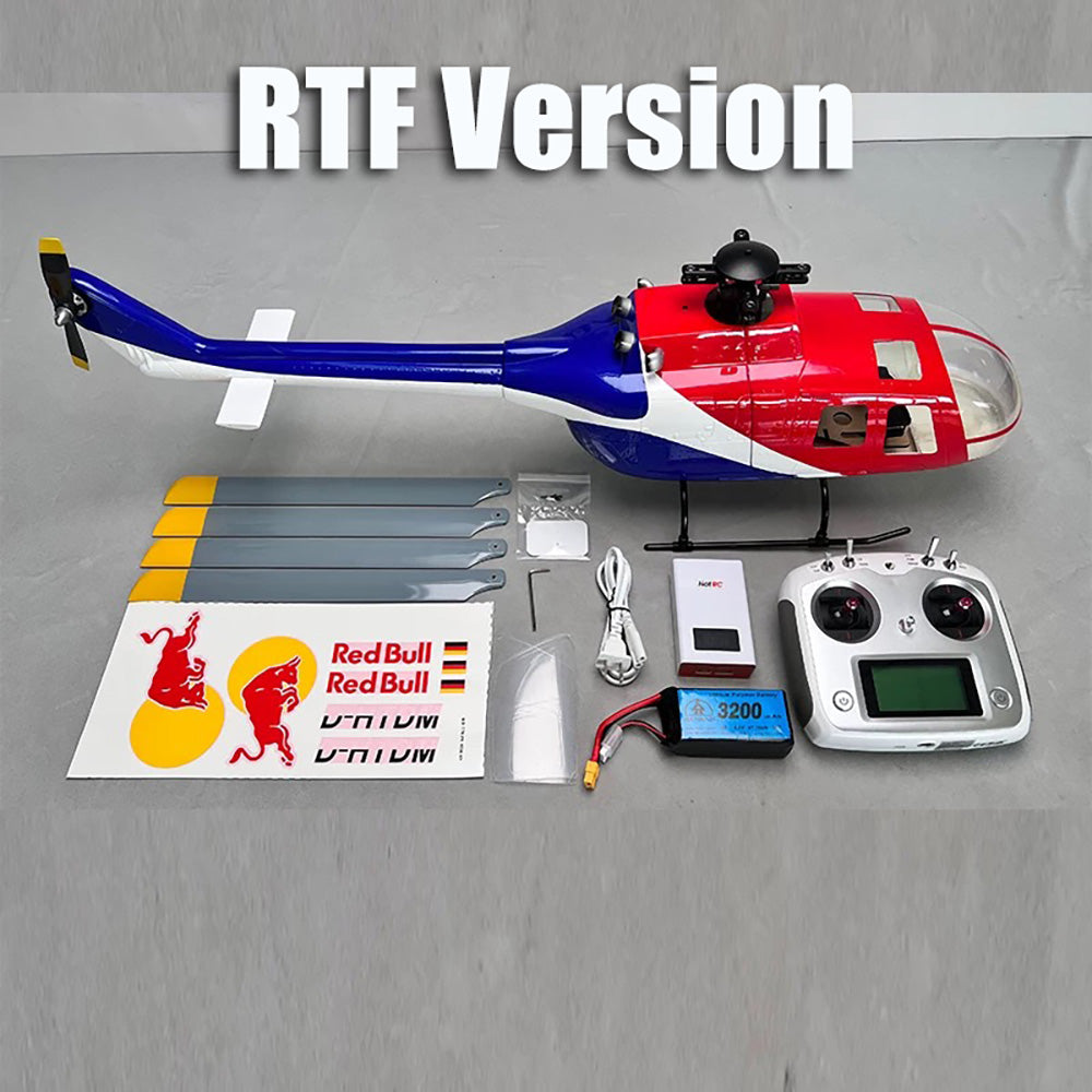 ROBAN BO-105 450 Class RC Helicopter 4-Blade 2.4G 11CH GPS Stabilized PNP/RTF With X2 Flight Controller