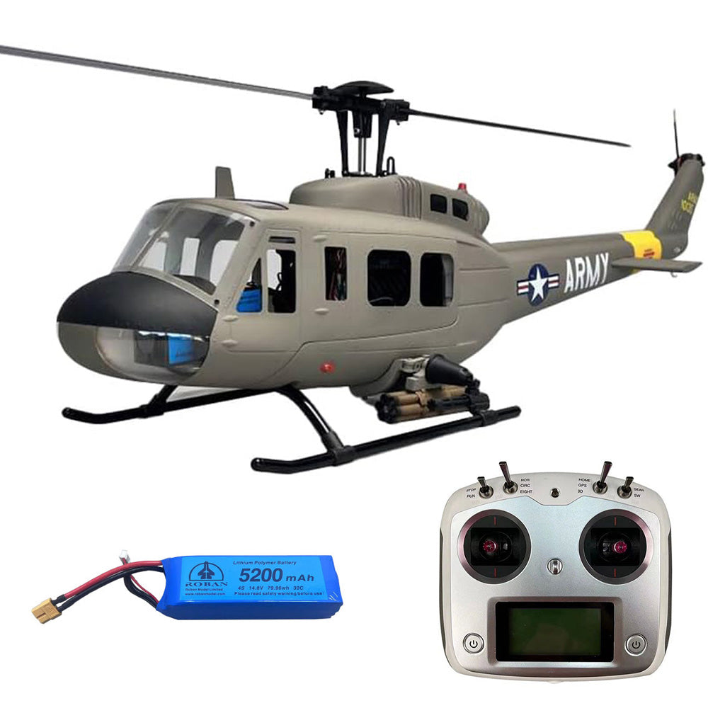 ROBAN 470 Class UH-1D RC Helicopter GPS X2 Flight Control System LED Lighting System PNP/RTF Version Helicopter