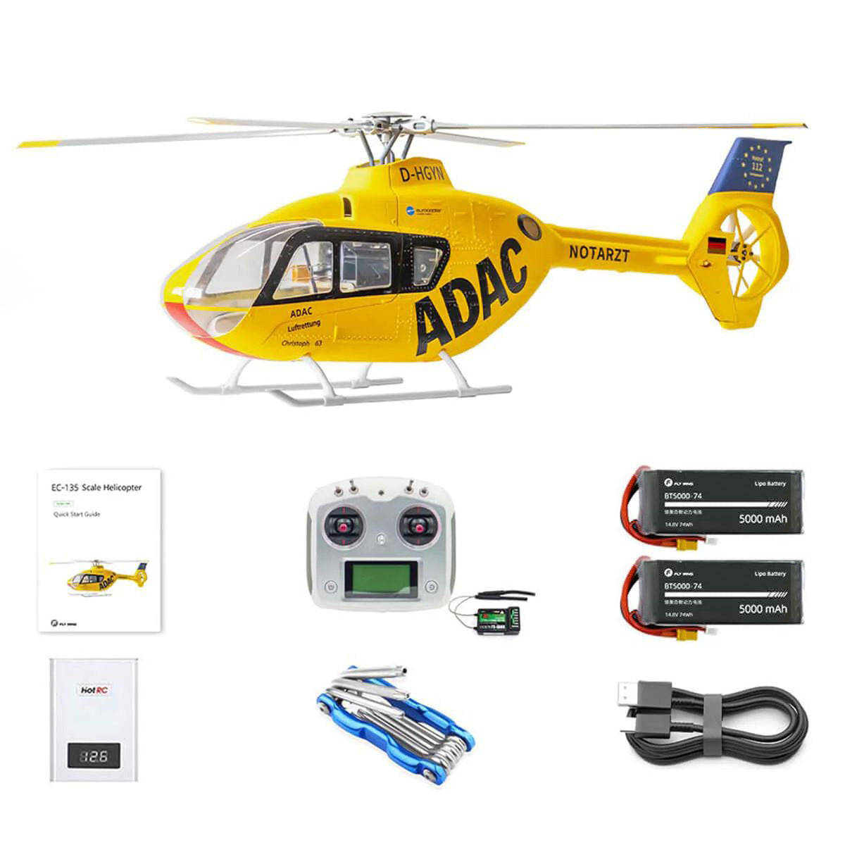 FLYWING EC135 470L RC Helicopter 6CH GPS Upgraded ACE flight control System 4 Blade Rotor RTF Helicopter