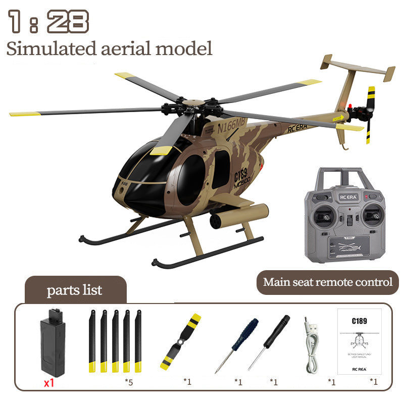RC ERA C189 Bird 1:28 RC Helicopter TUSK MD500 Dual Brushless Simulation 6-Axis Gyro Barometric Altitude Hold Helicopter Toys