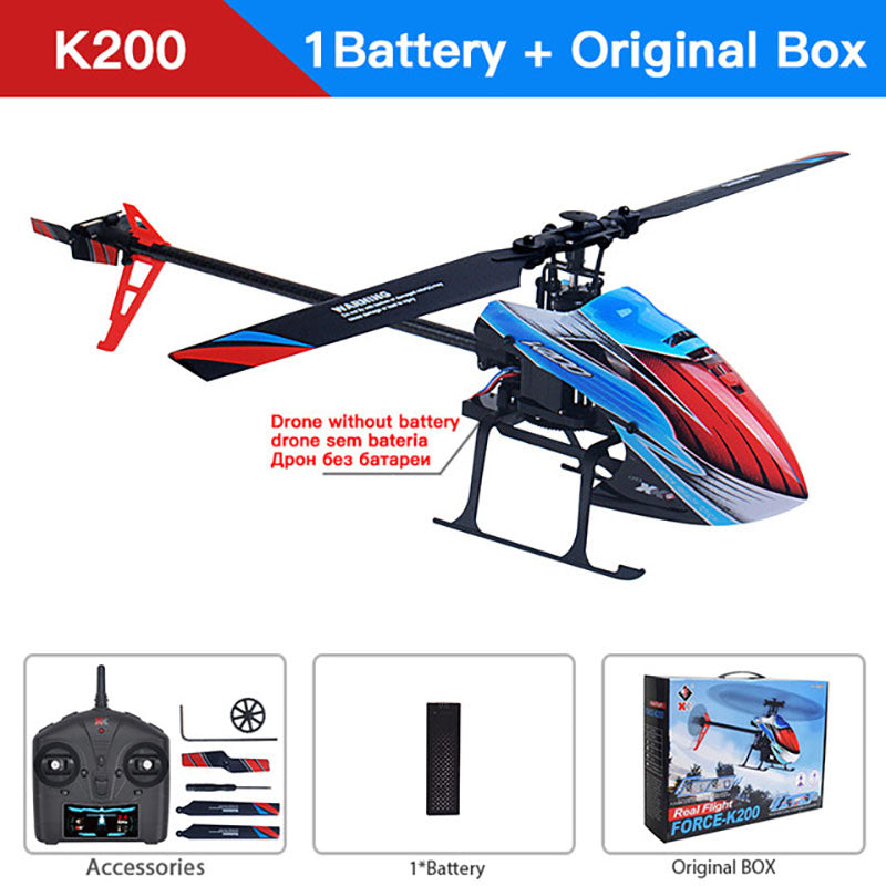 WLtoys XK K200 RC Helicopter 2.4G 6-Aixs Gyroscope 4CH Altitude Hold Optical Flow Helicopter Toys