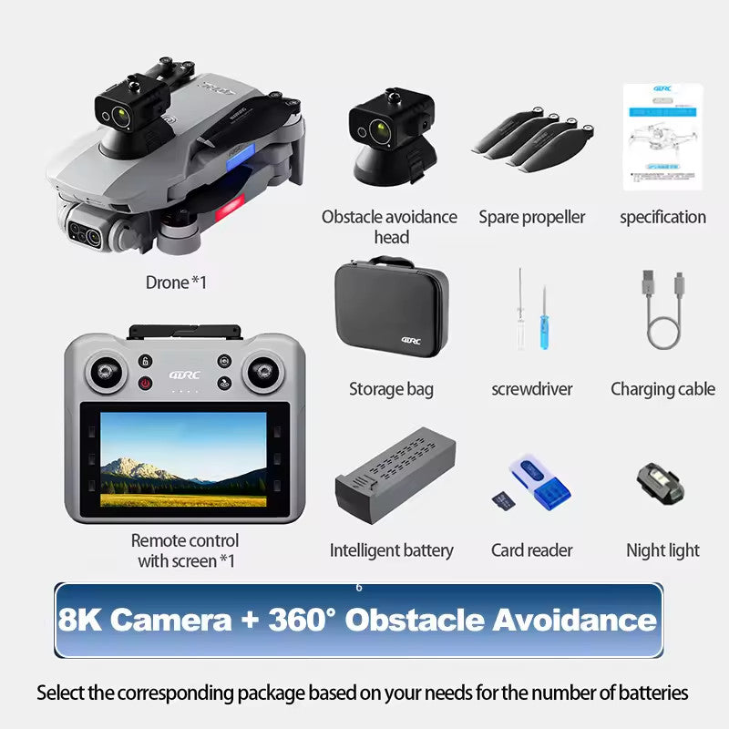 4DRC F8 MAX Brushless Drone HD Camera GPS 5G WiFi Obstacle Avoidance Quadcopter with Screen Remote Control