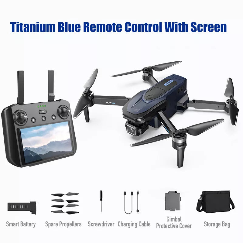 SMRC S840 PRO 8K Drone 3-Axis Gimbal EIS Camera Intelligent Obstacle Avoidance 5G GPS Quadcopter with Screen Remote Control