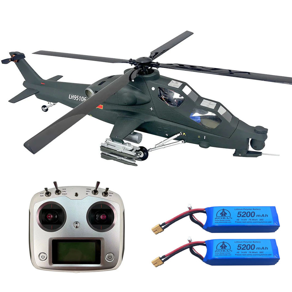 ROBAN CAIC Z-10 470 Class 4-Blade RC Helicopter GPS X2 Flight Control LED Lighting System PNP/RTF Version Helicopter
