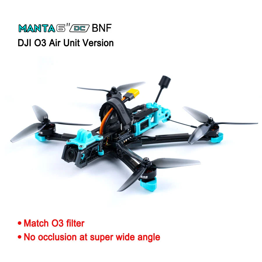 Axisflying 6inch FPV Drone MANTA6" Cinematic Deadcat-DC Freestyle DJI O3 Air Unit FPV BNF With GPS 6S