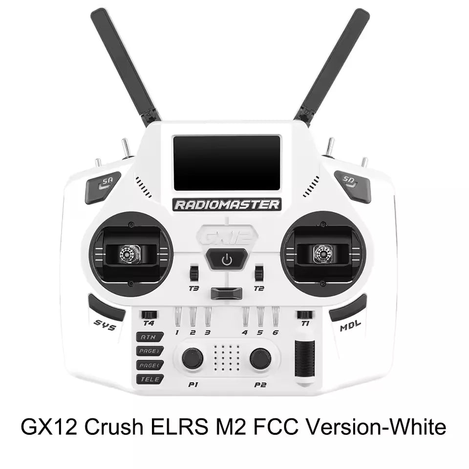 Radiomaster GX12 Crush 1000HZ 3D Digital CNC Hall Gimbal Dual Band Antenna Gemini XROSSBAND EXpressLRS Dopamine Radio Controller