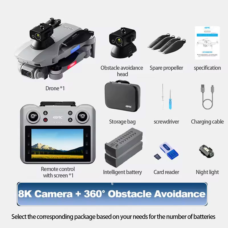 4DRC F8 MAX Brushless Drone HD Camera GPS 5G WiFi Obstacle Avoidance Quadcopter with Screen Remote Control