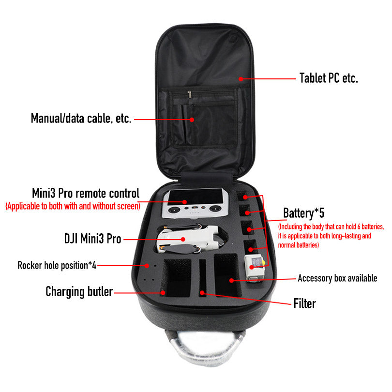 Drone backpack Storage bag for DJI Mini3 Pro drone quadcopter