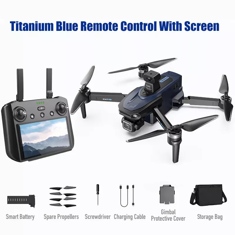 SMRC S840 PRO 8K Drone 3-Axis Gimbal EIS Camera Intelligent Obstacle Avoidance 5G GPS Quadcopter with Screen Remote Control