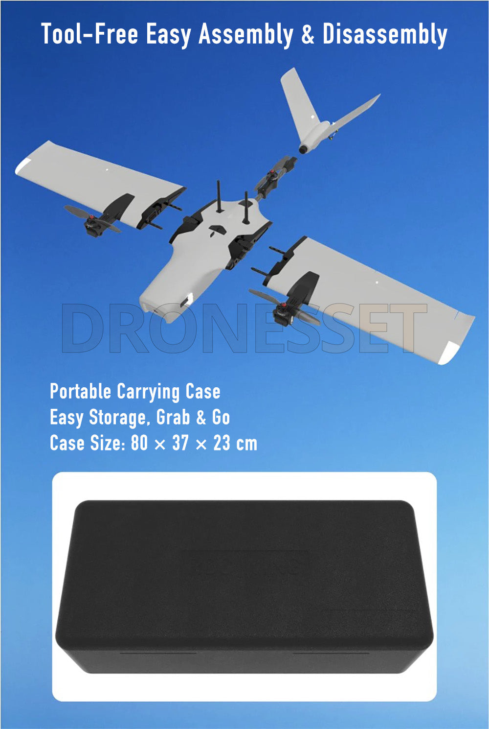 AFModel ROCWING VTOL Drone 3-axis FPV Fixed-wing Airplane UAV Model Airplane Reconnaissance Airplane