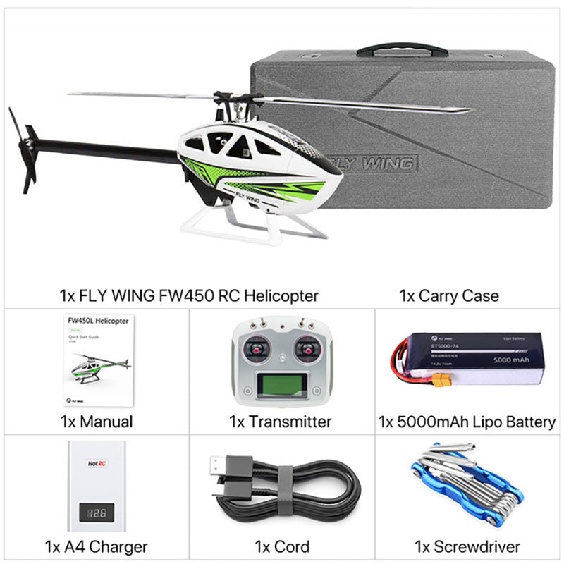 FLYWING FW450L V3 3D Auto Acrobatics GPS Altitude Hold RC Helicopter RTF Upgraded ACE flight control System