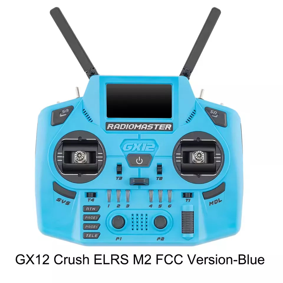 Radiomaster GX12 Crush 1000HZ 3D Digital CNC Hall Gimbal Dual Band Antenna Gemini XROSSBAND EXpressLRS Dopamine Radio Controller