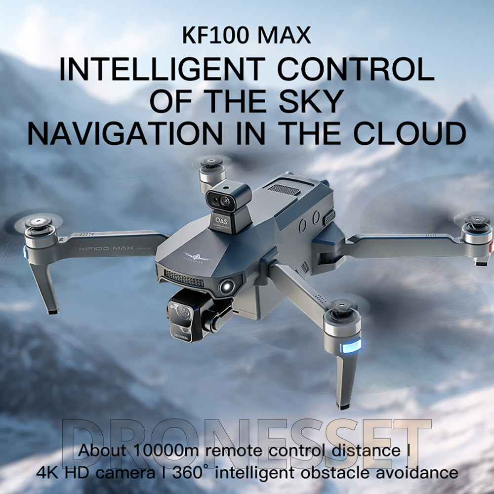 KF100 4K Drone 3-Axis Gimbal EIS Camera Large size Intelligent Obstacle Avoidance 10KM 5G GPS Quadcopter with Screen Remote contro