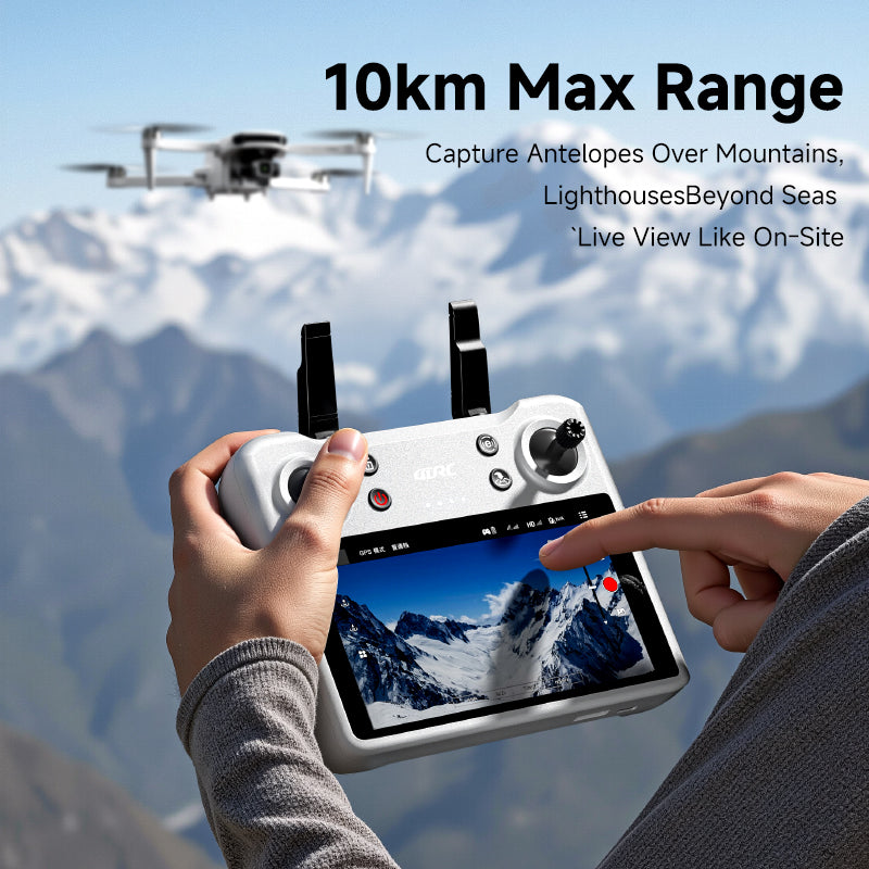 4DRC F15 3-Axis Gimbal 4K Drone HD Camera GPS 5G WIFI Quadcopter 5.5 Inch Touch Screen Remote Control