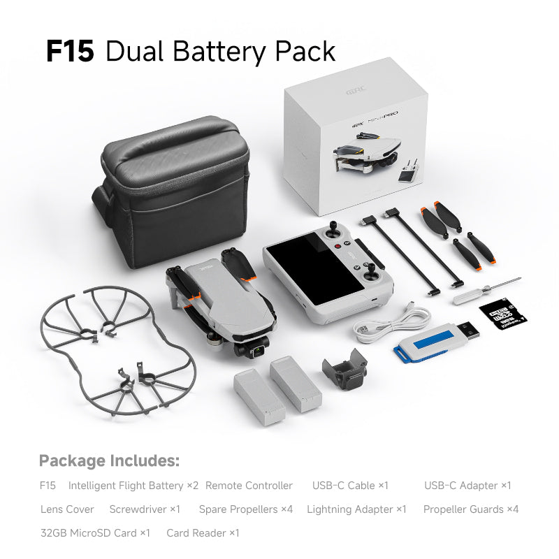 4DRC F15 3-Axis Gimbal 4K Drone HD Camera GPS 5G WIFI Quadcopter 5.5 Inch Touch Screen Remote Control