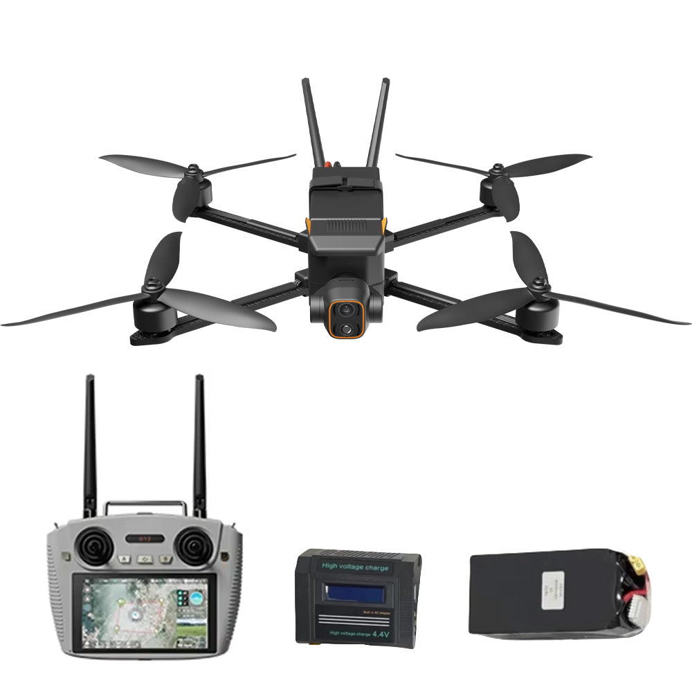 MX330T FPV Drone 10inch Dual-light 2K Camera Thermal Imaging Drone 20KM GPS 3KG Payload RTK AI Tracking Folding Quadcopter